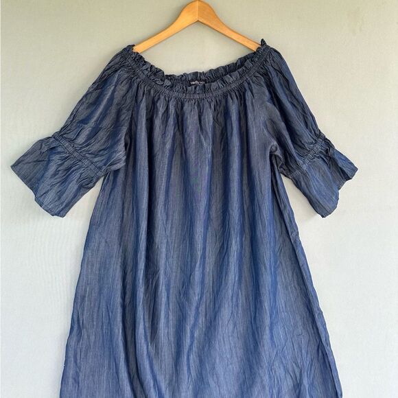 🎉5 for $45🎉 Wendy Williams Dress Women Size 1X Denim Blue - Picture 2 of 6